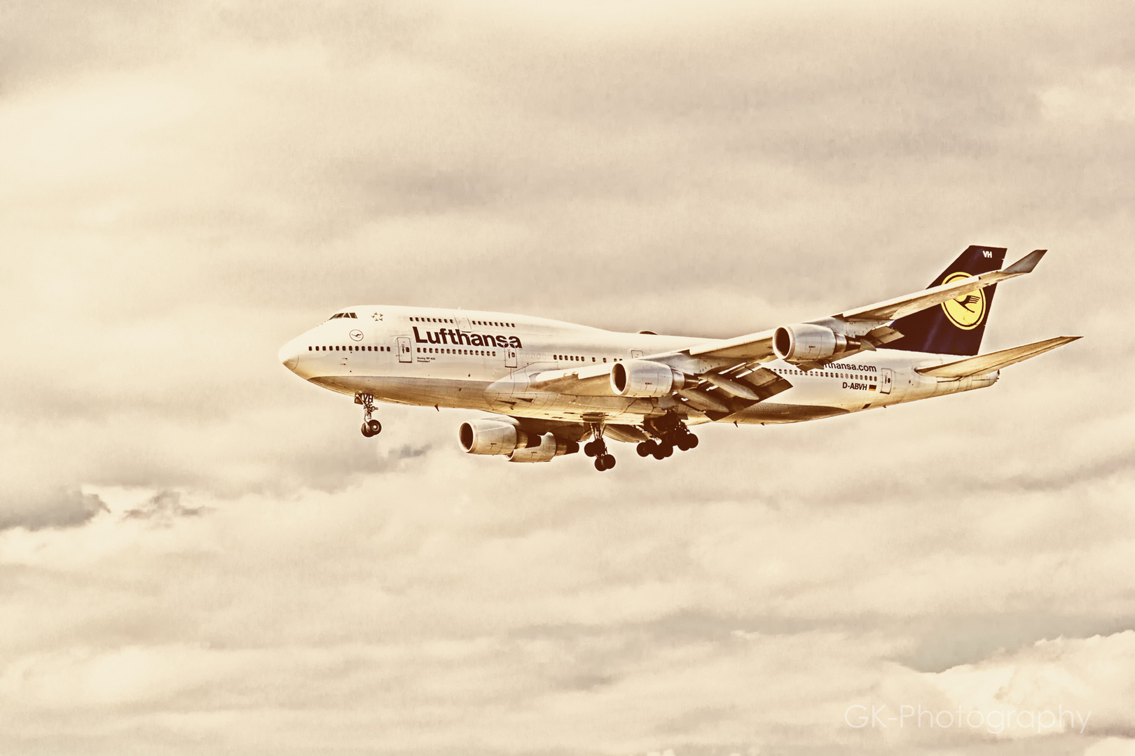 Landeanflug Boeing 747-400