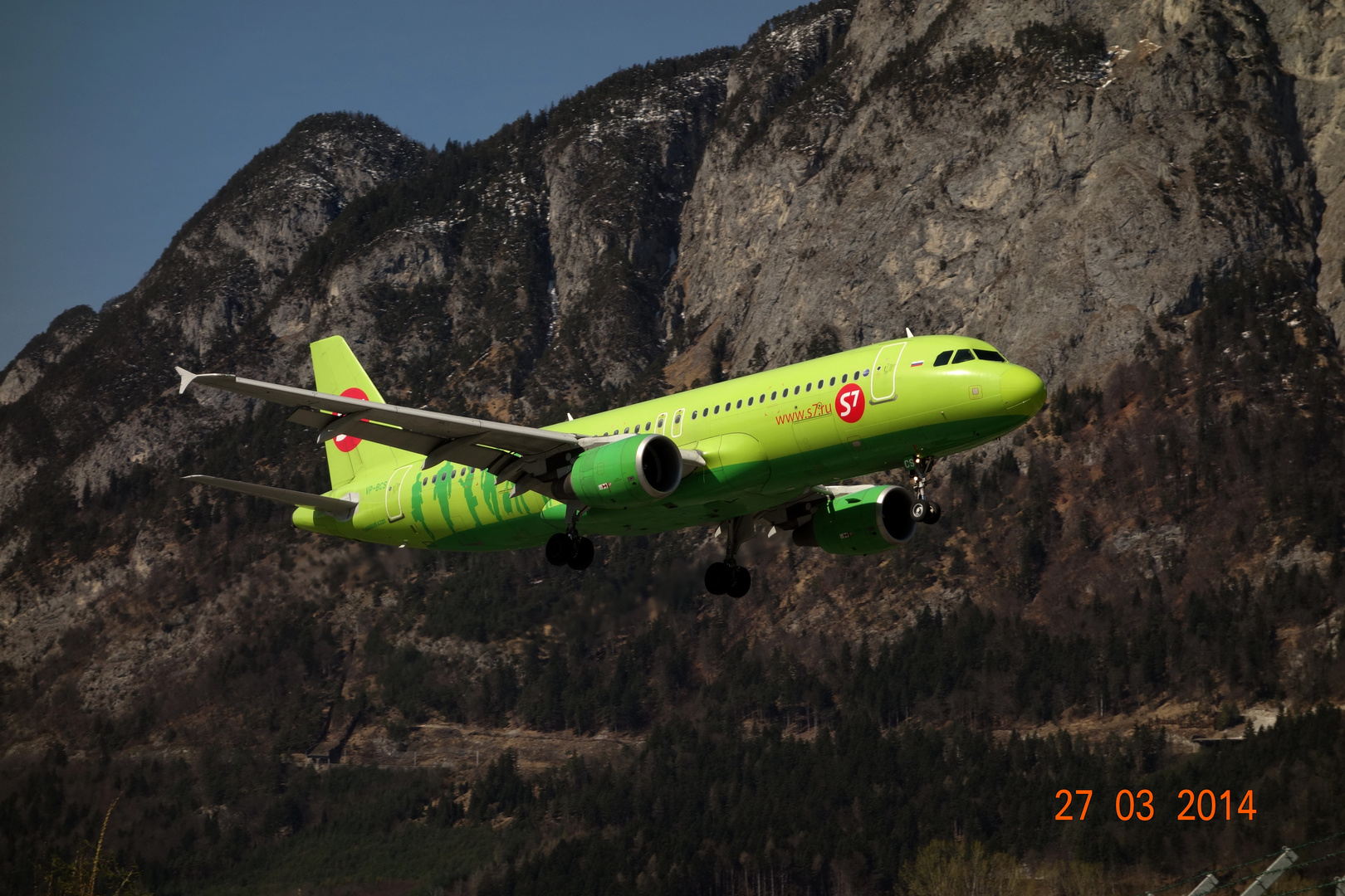 Landeanflug der S7 auf Innsbruck