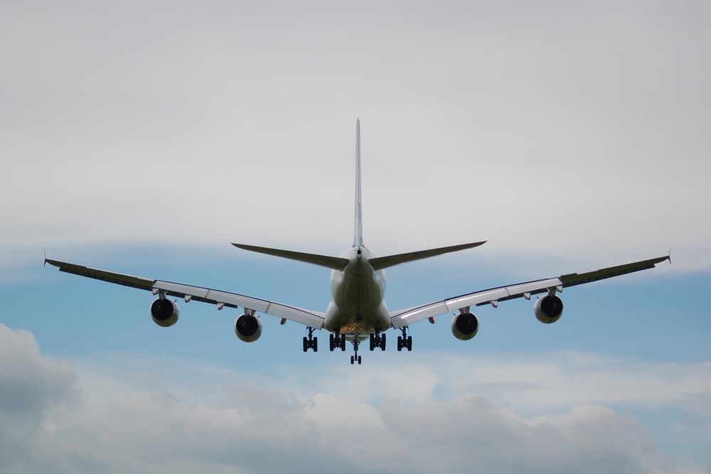 Landeanflug des Airbus A380