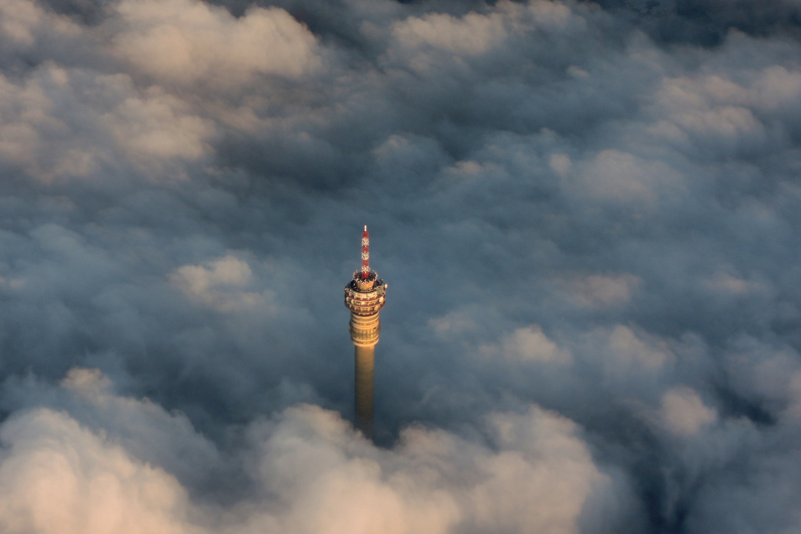 Landeanflug im Morgenlicht