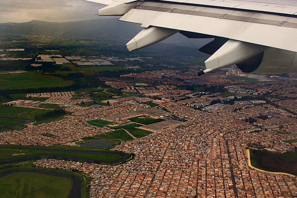 Landeanflug in Bogota'