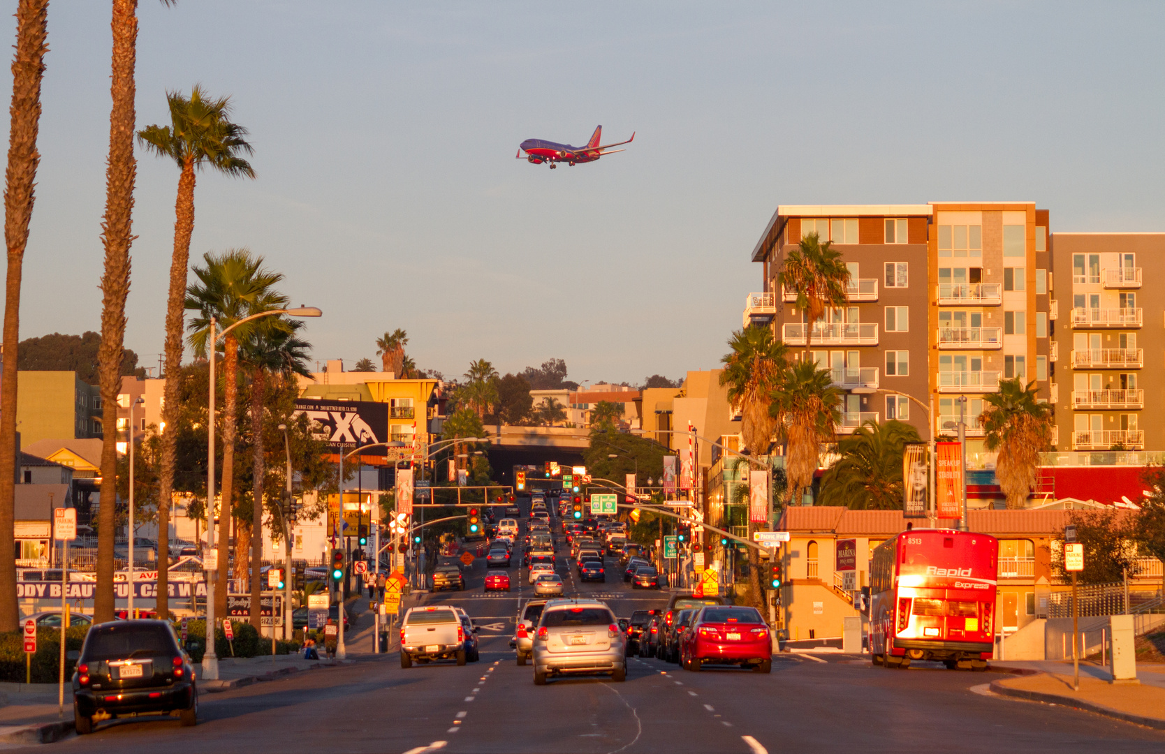 Landeanflug in San Diego