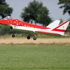 Landeanflug mit ordentlich Turbinen Flirren