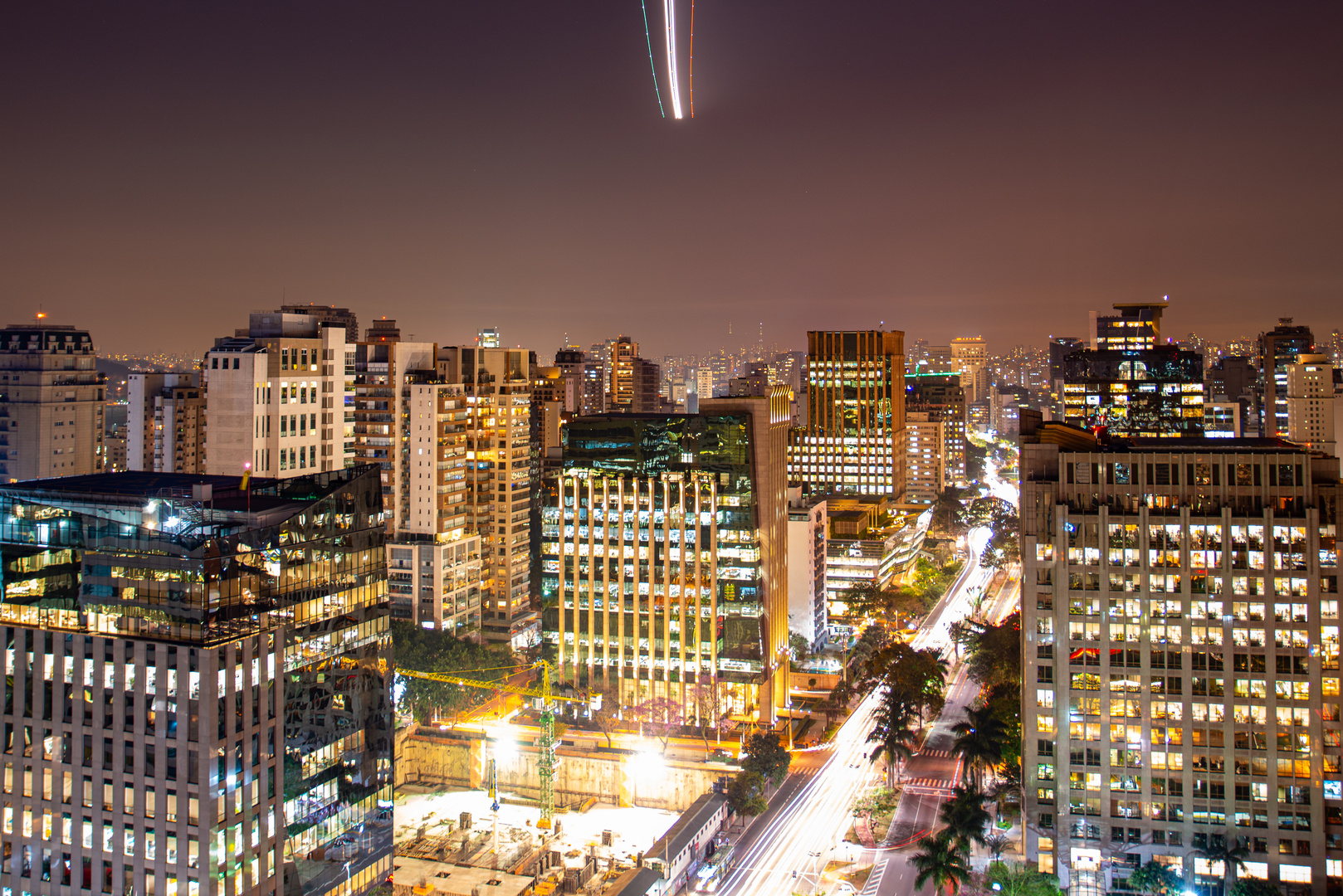 Landeanflug über Sao Paulo, Brasilien