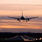 Landeanflug vor'm Winterhimmel