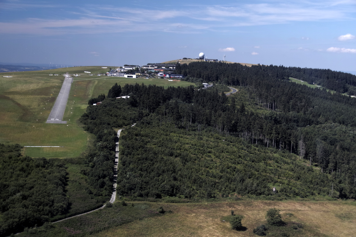 Landeanflug zur Wasserkuppe Röhn