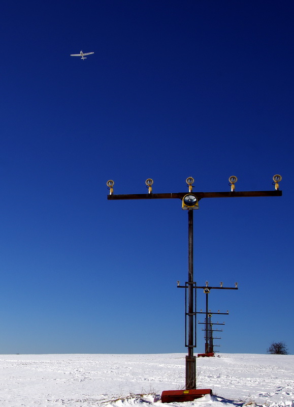 Landefeuer am Siegerlandflughafen bei Burbach