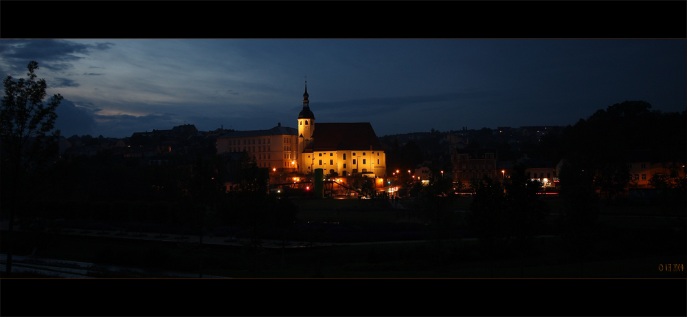 Landesgartenschau bei Nacht