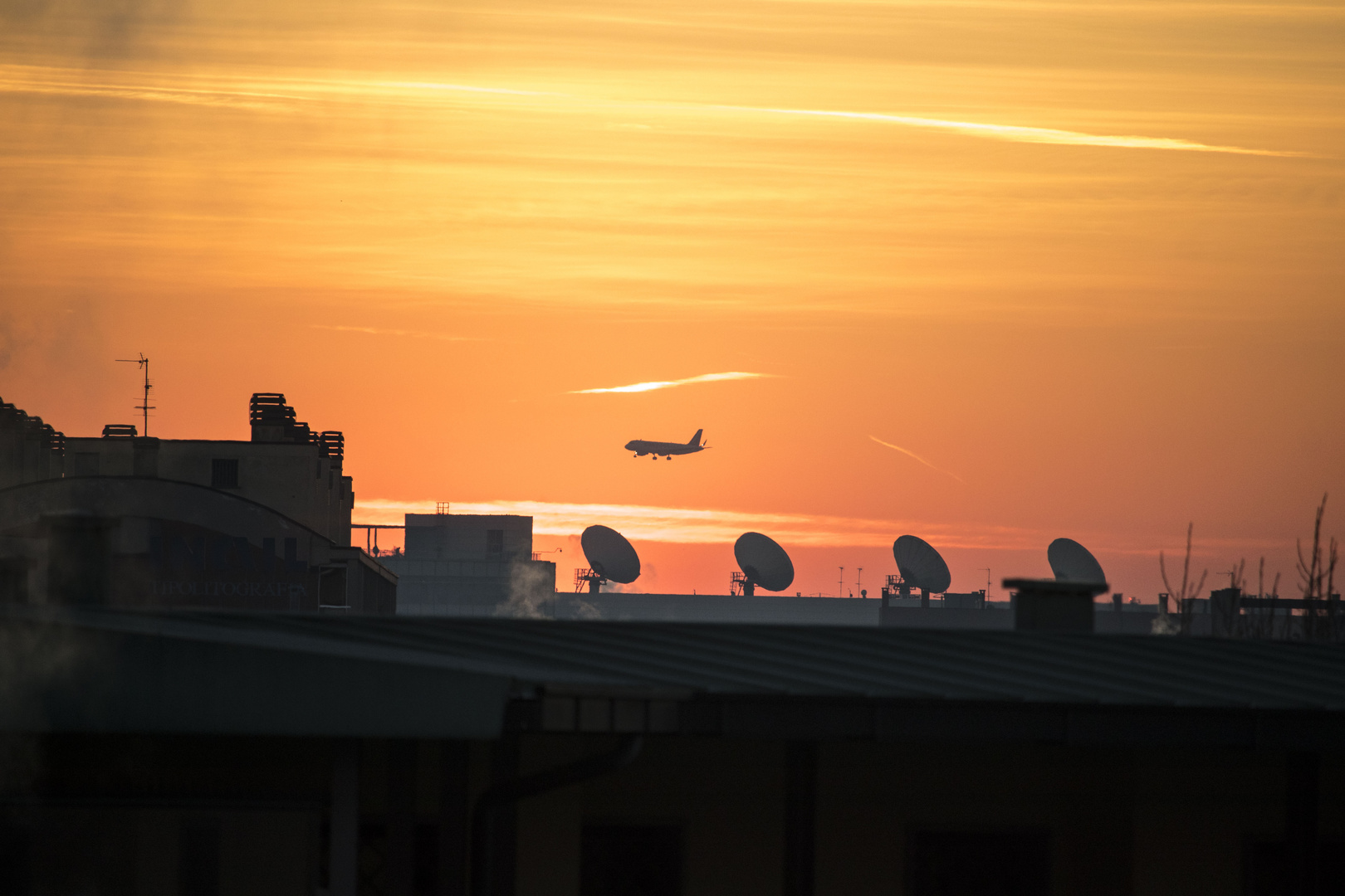 Landing at sunrise