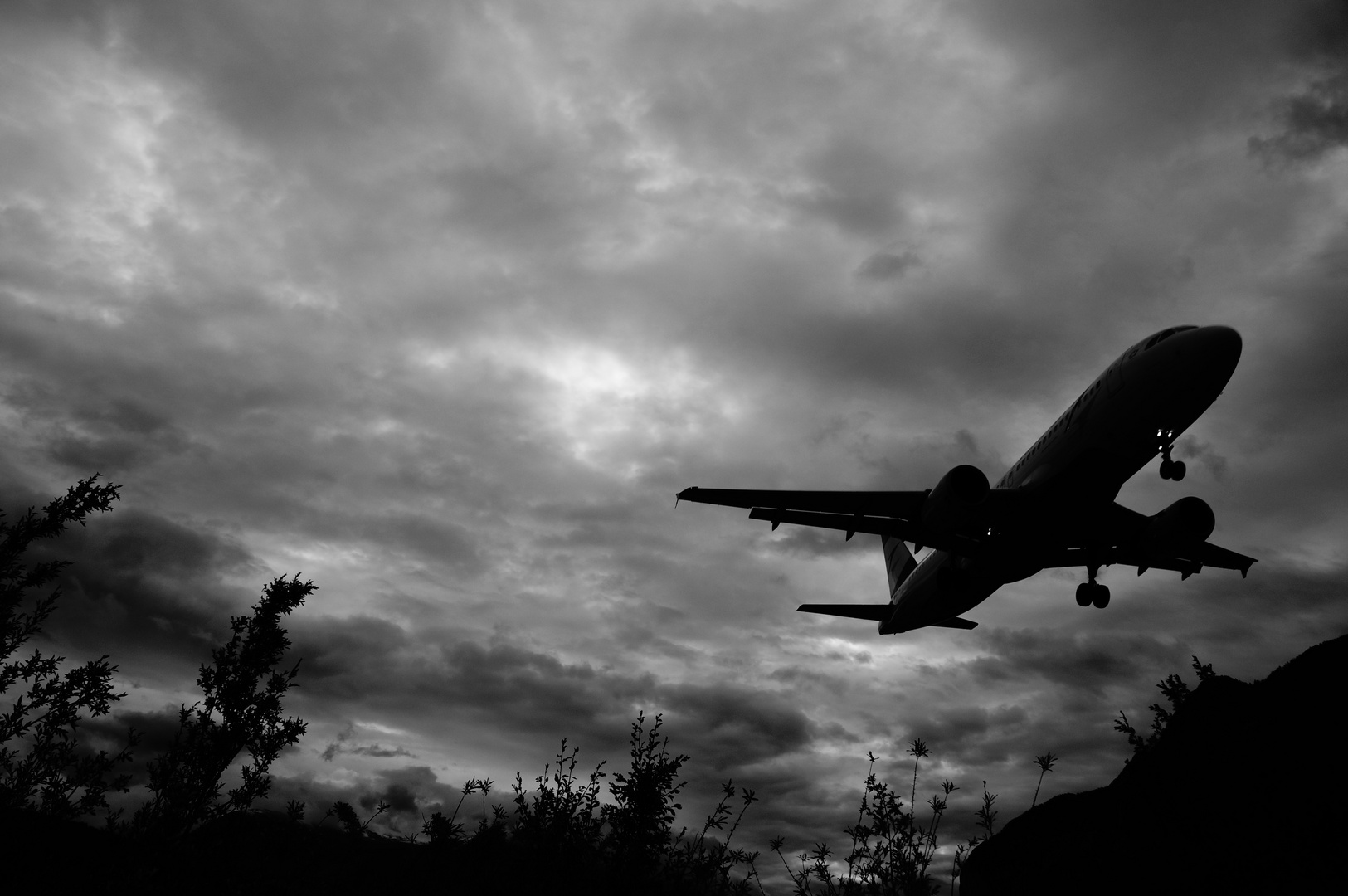 Landing in the sunset