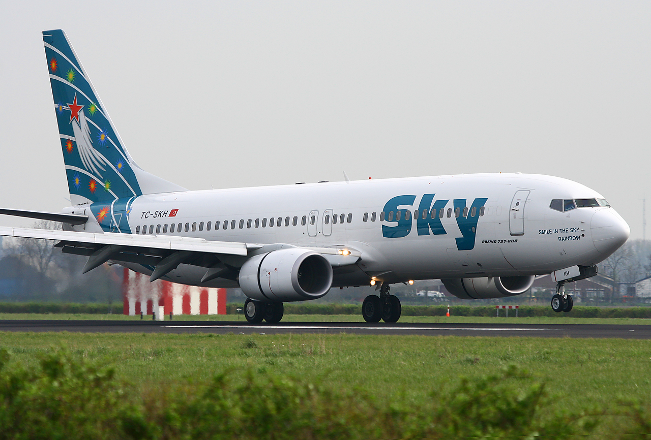 Landing of a Boeing 737-800