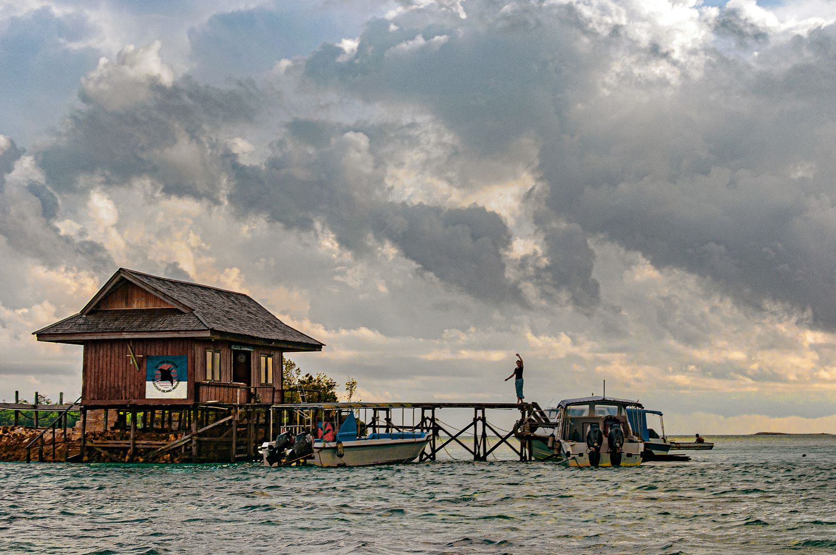 Landing stage to the island Nabucco