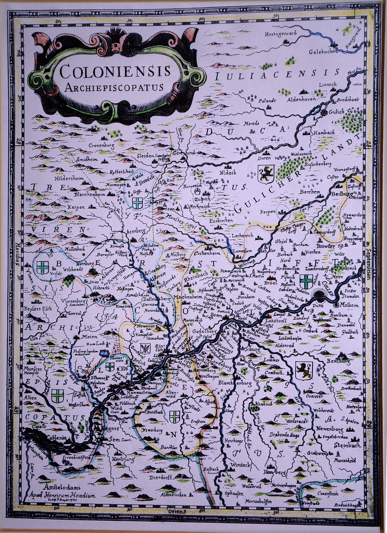 Landkarte von 1635, Coloniensis Archiepiscopatus