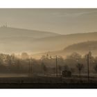 Landkreis - Goslar " Blick auf Harlingerode, und dem Brocken, bei Sonnenaufgang "