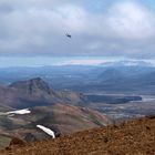 Landmannalaugar Blick auf Vatnajökull, Rundflug