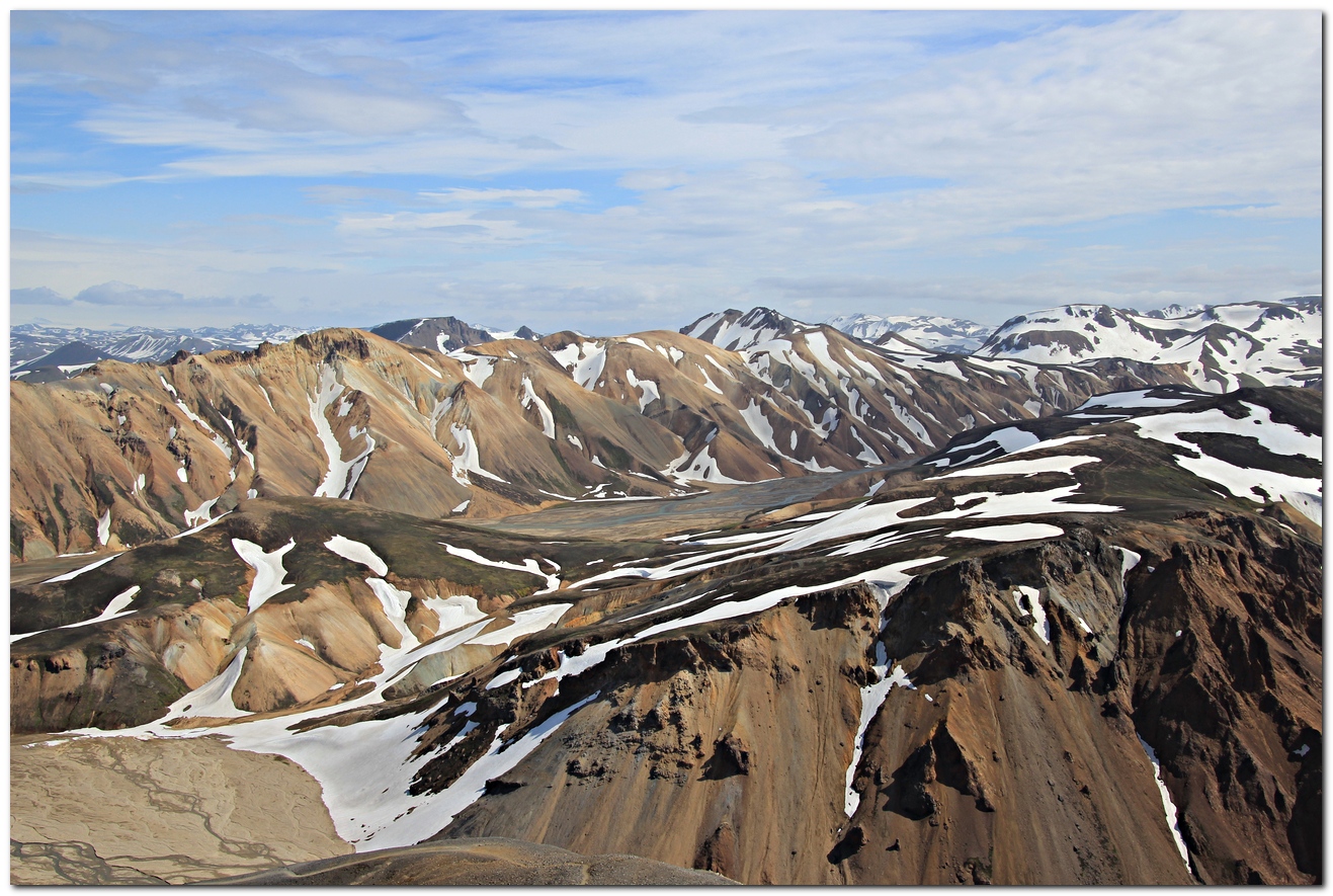 Landmannalaugar - Blick vom Bláhnjukur -