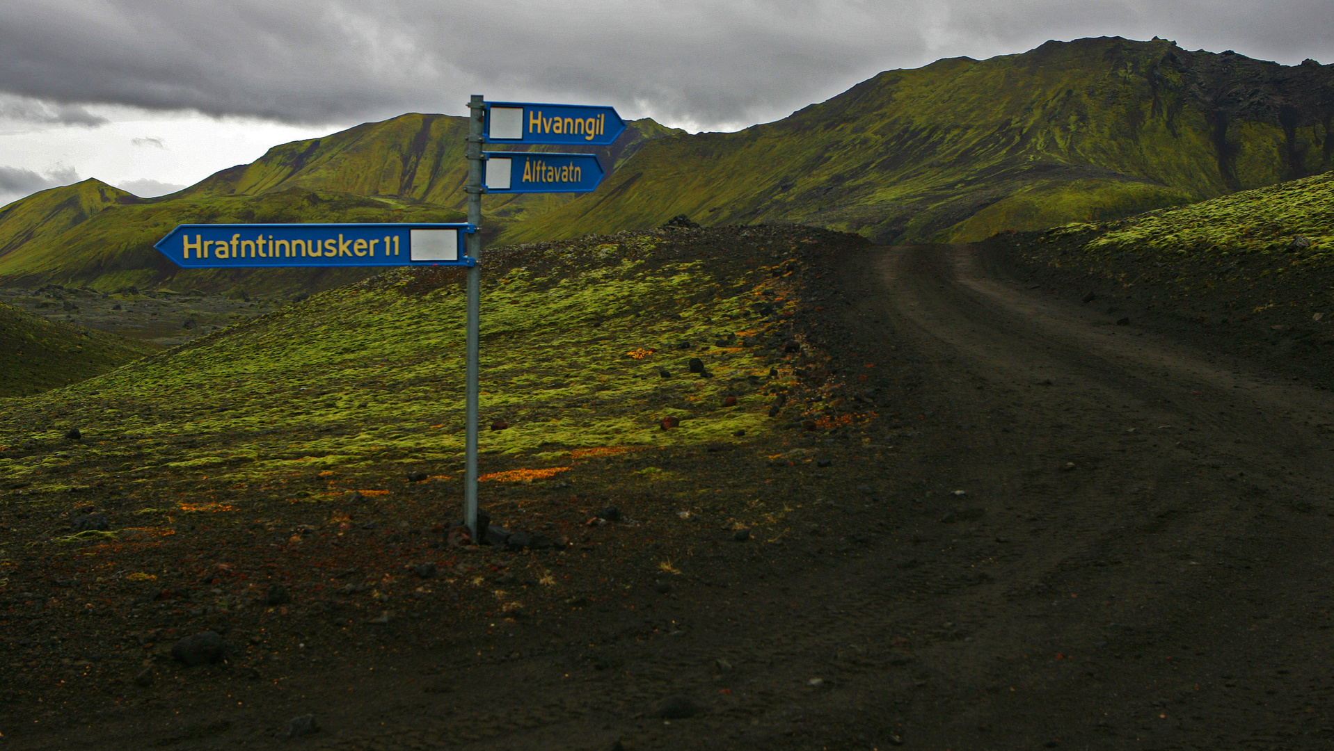 Landmannalaugar Wegweiser Iceland