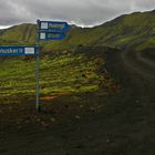 Landmannalaugar Wegweiser Iceland