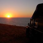 Landrover 110 am Strand