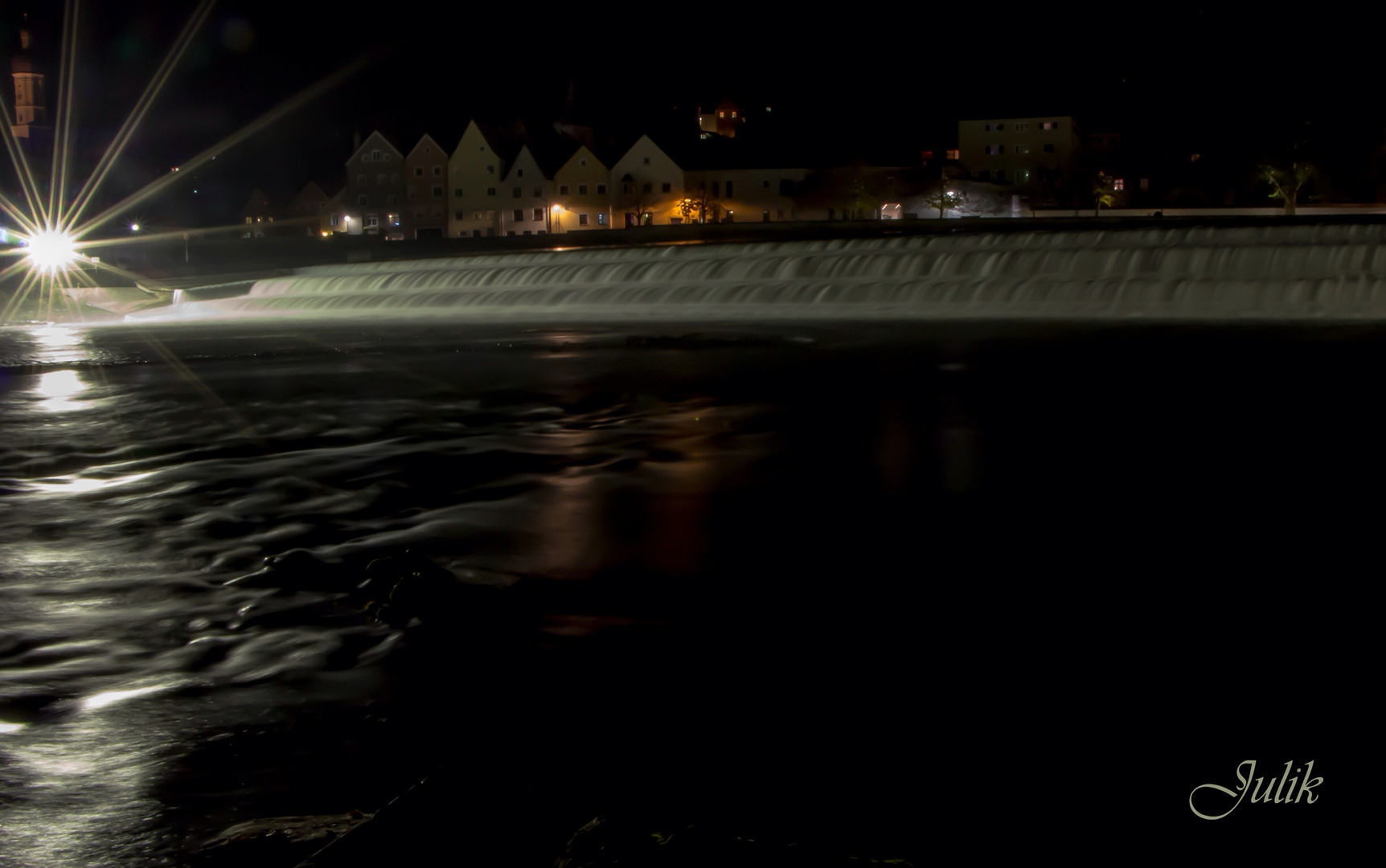 Landsberg am Lech bei Nacht