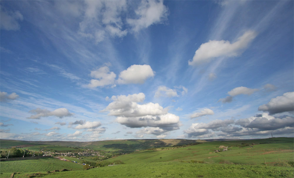 Landscape along the A62