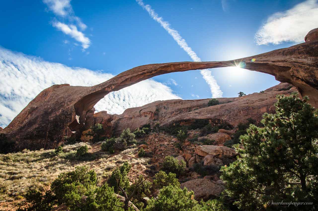 Landscape Arch, Arches Rock, Utah, USA