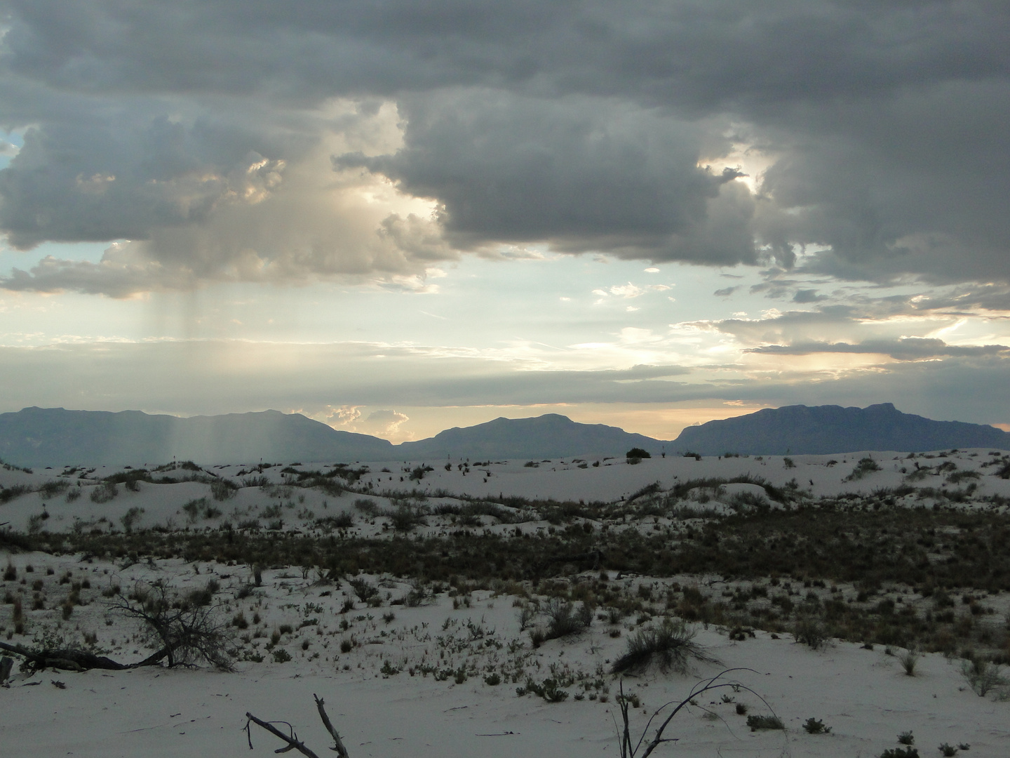 Landscape of white sands