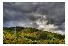 Landscape with a high-tension wire