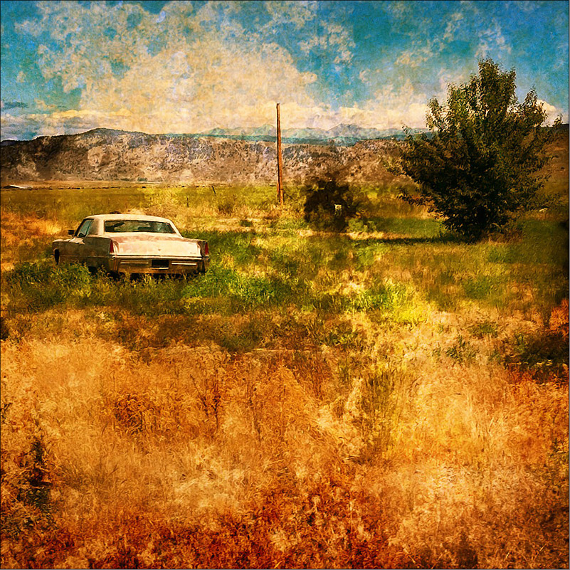 landscape with junk car ( usa handy #3 )