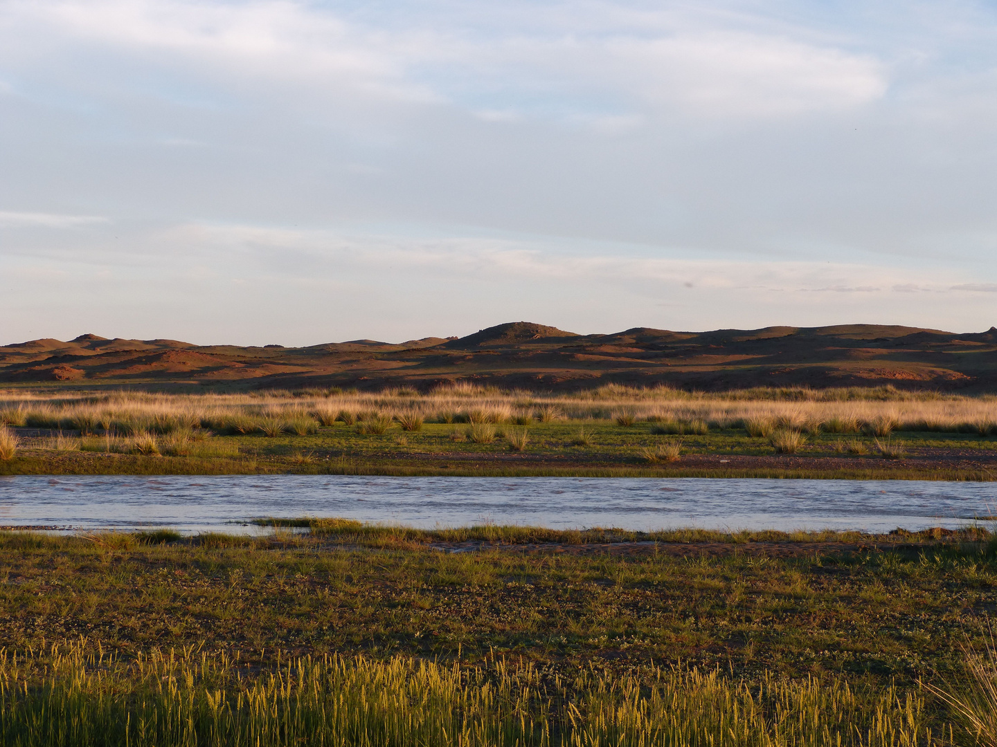 Landschaft am Abend in der Mongolei