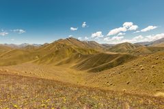 Landschaft am Lindis Paß, Neuseeland