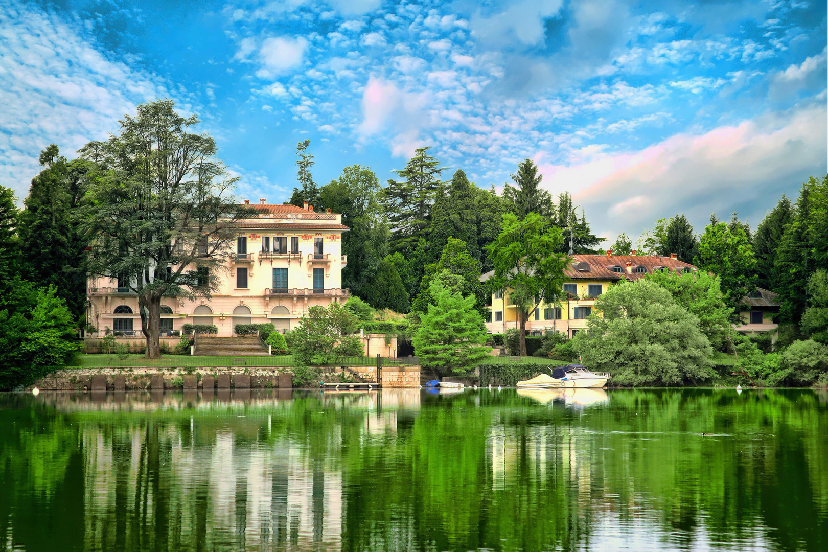 Landschaft am Ticino-Fluss