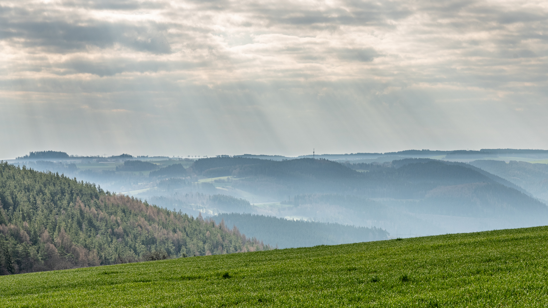 Landschaft bei Bucha, Nähe Hohenwarte