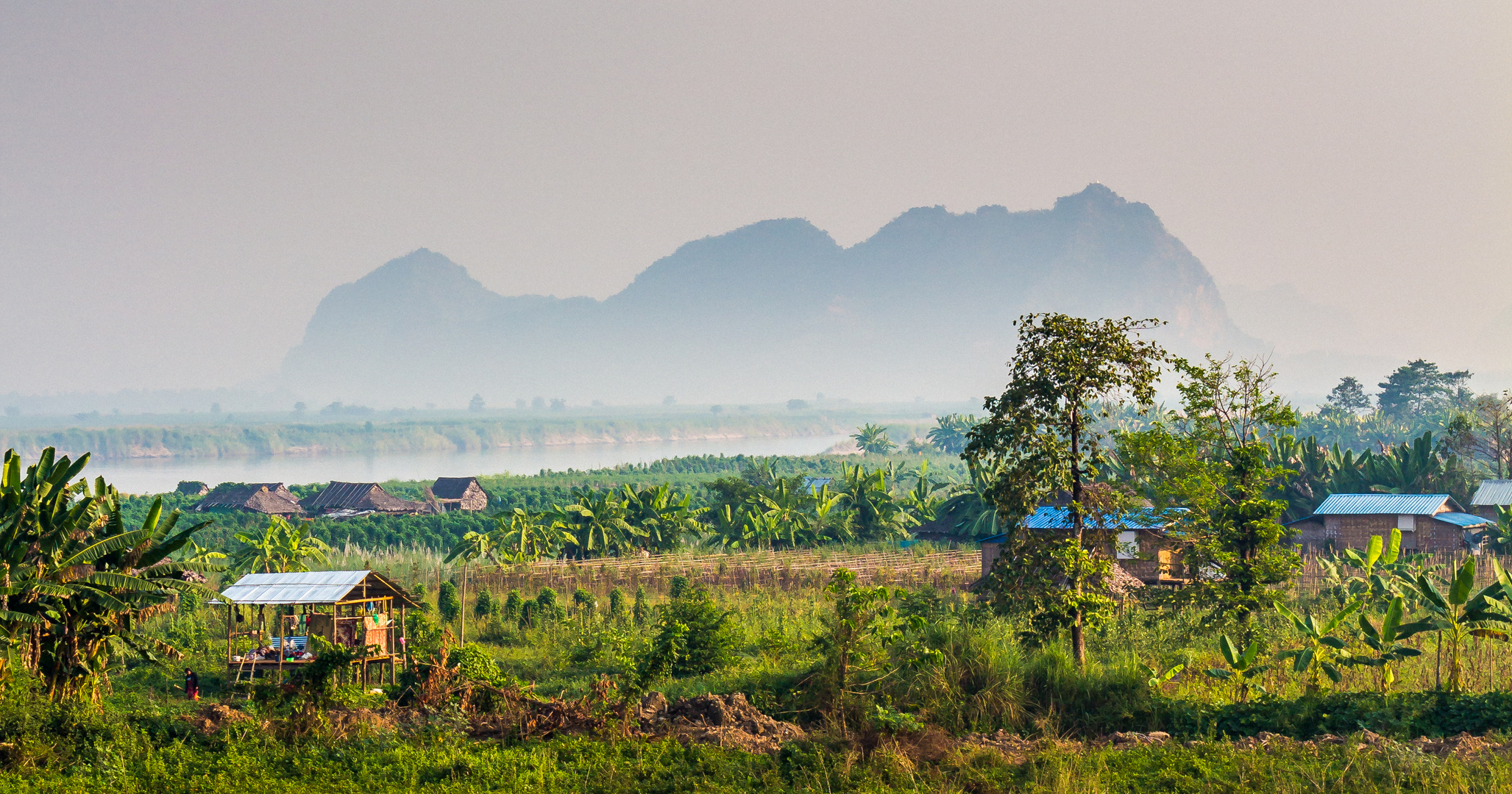 Landschaft bei Hpa An / Myanmar