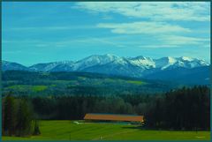 Landschaft bei Irschenberg Richtung Österreich