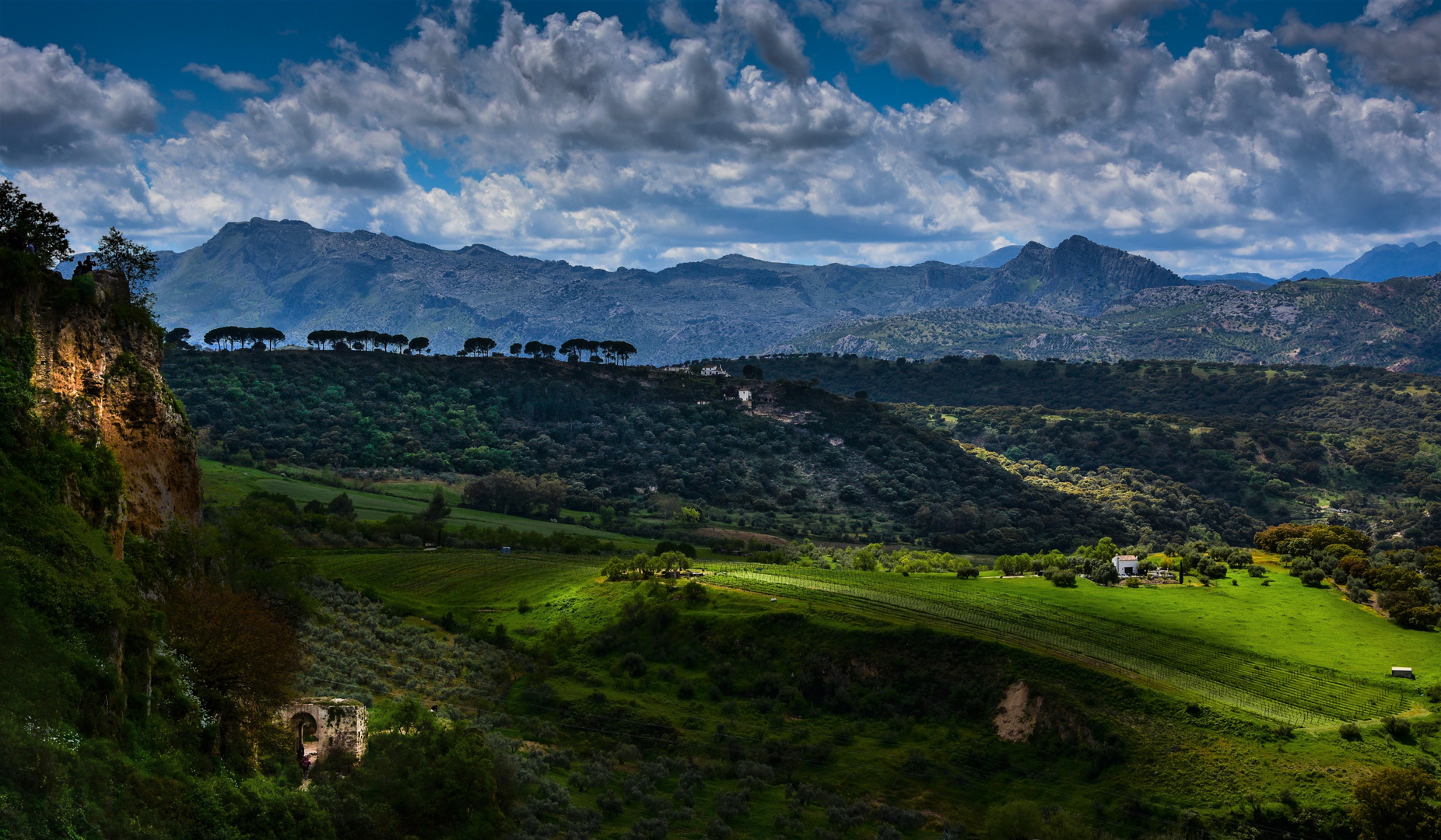 Landschaft bei Ronda am Abend 