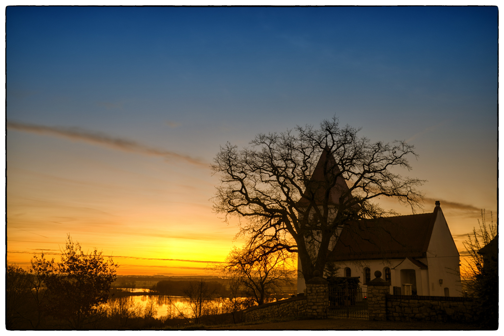 Landschaft im goldenen Licht