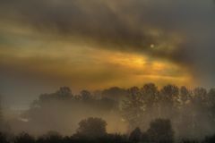 Landschaft im Nebel