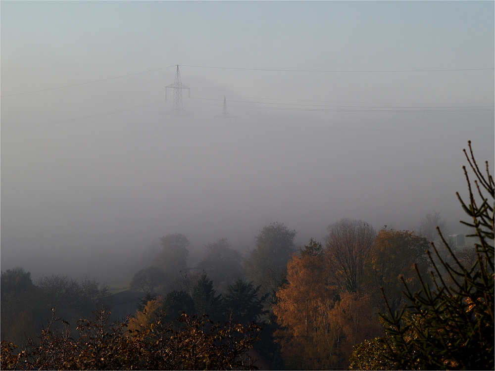 Landschaft im Nebel