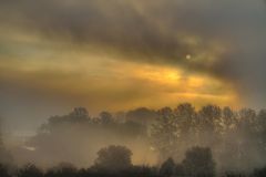 Landschaft im Nebel