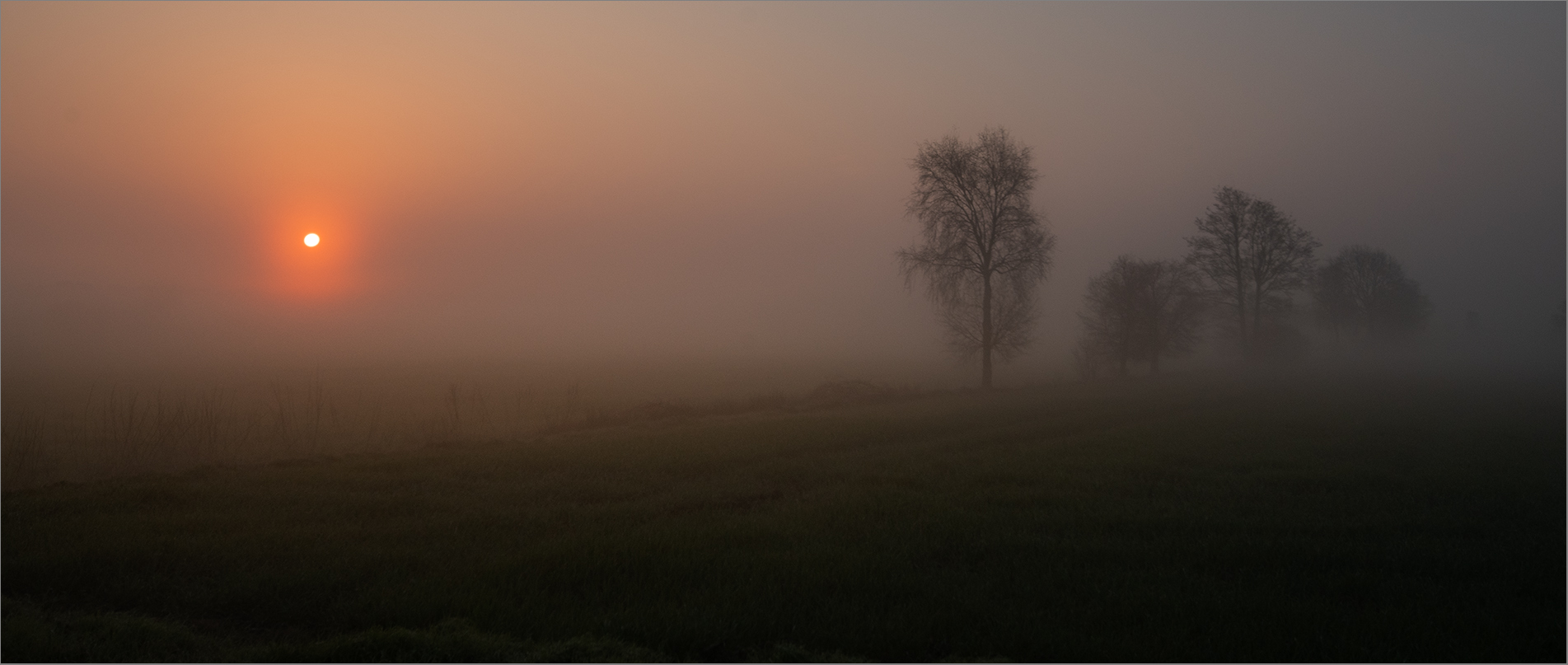 Landschaft im Nebel   . . .