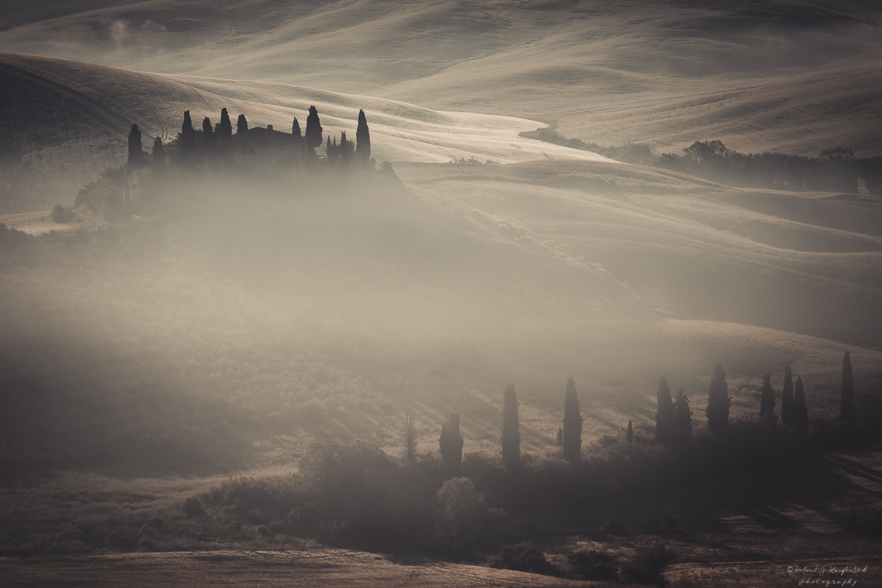 Landschaft im Nebel