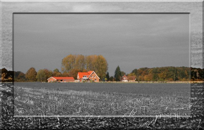 Landschaft im Rahmen