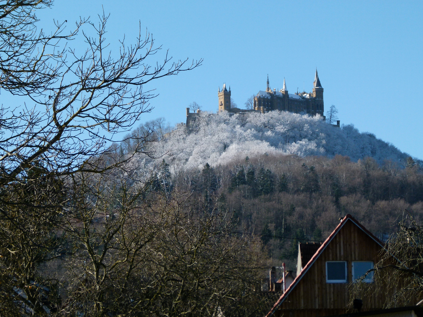 Landschaft im Raureif