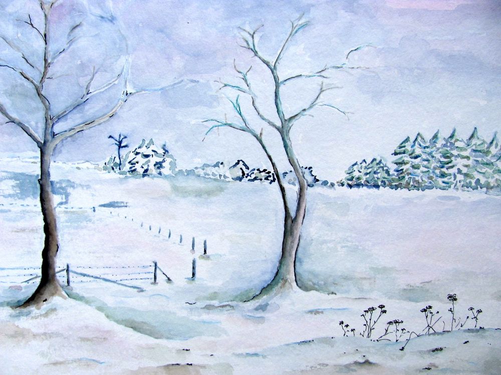 Landschaft im Schnee