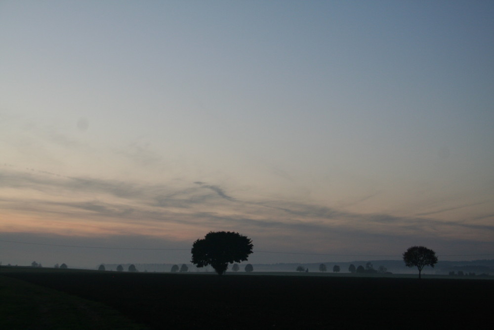 Landschaft in Abenddämmerung