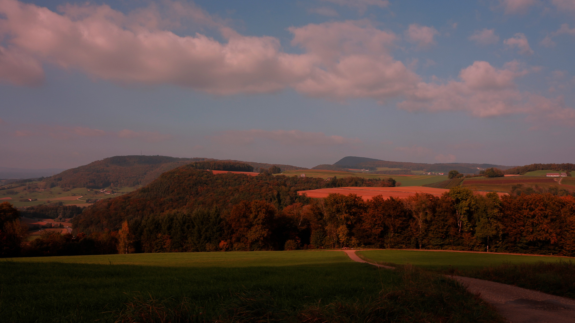 Landschaft in der abend Sonne