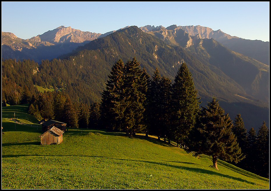 Landschaft in der Abendsonne ...