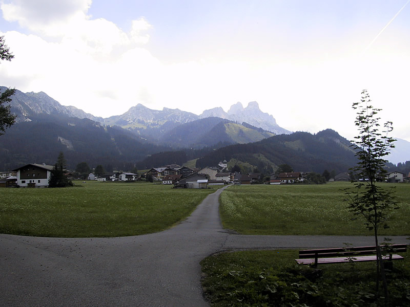 Landschaft mit Häuser