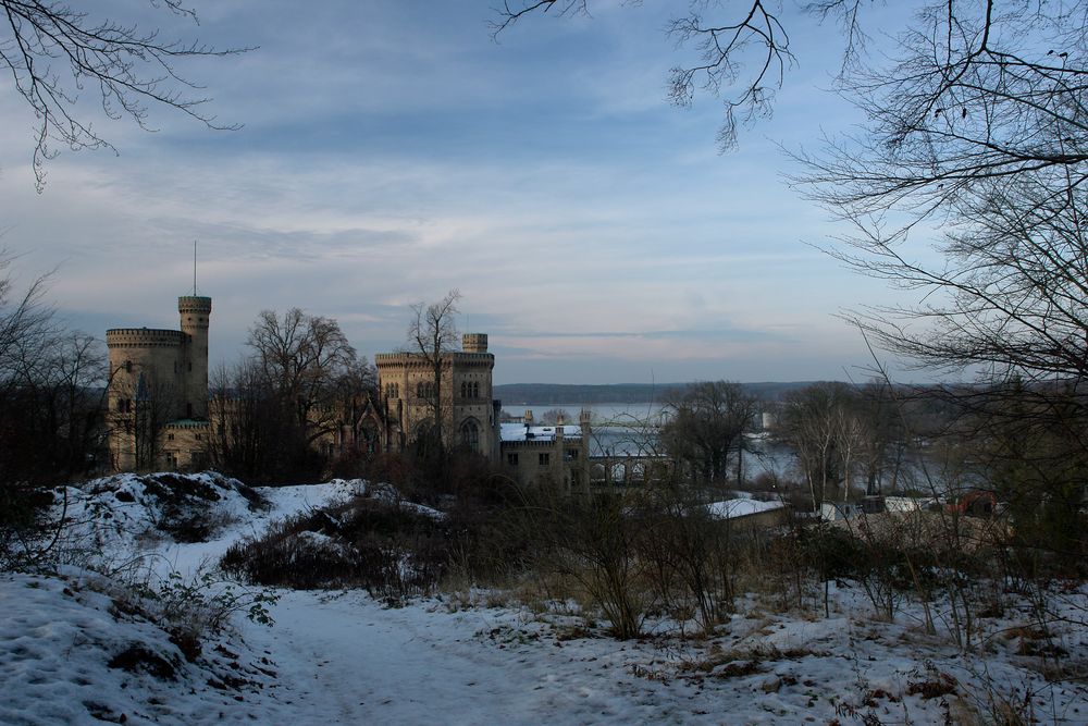 Landschaft mit Havel-Blick und Babelsberger Schloß